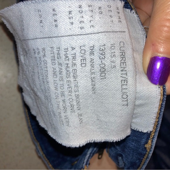 EUC Current Elliott Ankle Skinny Jeans Loved 1995 Low waisted size 24 Denim - Picture 4 of 6